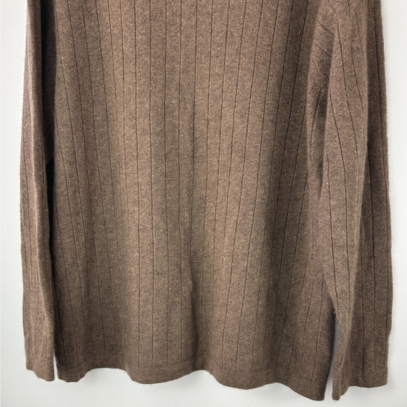 Apt. 9 Cashmere V-Neck Ribbed Sweater Brown Long Sleeve Pullover Men's Size XL - Picture 10 of 12